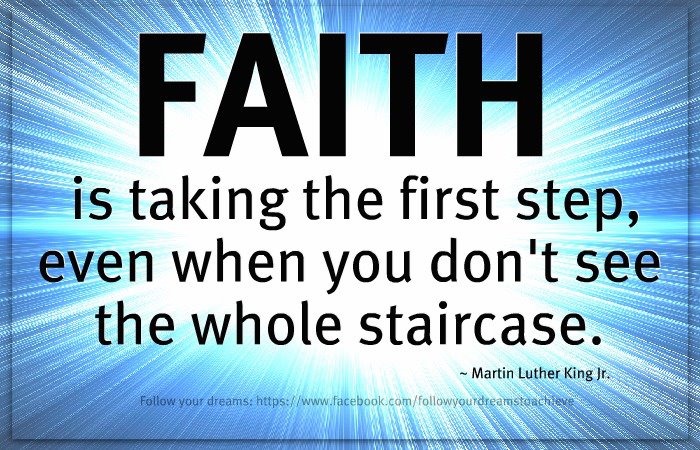 Faith taking the first step